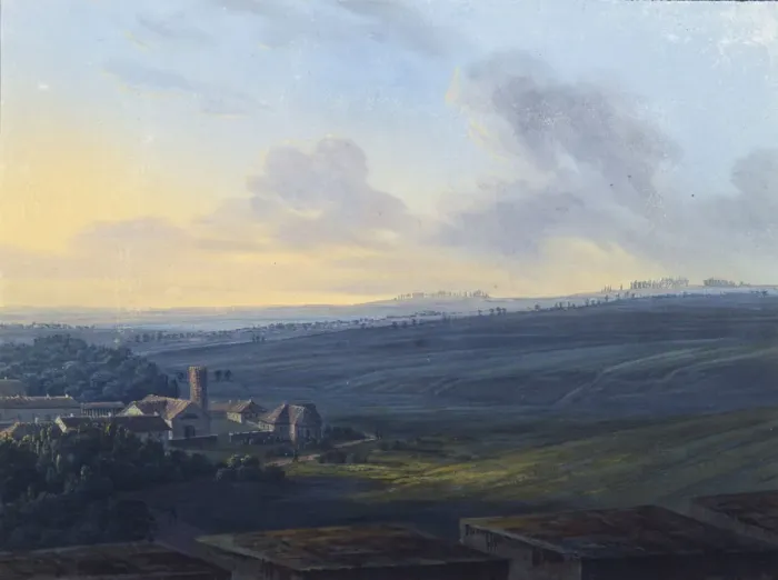 Framed Print : View of Tsarskoye Selo from the White Tower, after 1826. Artist: Zhukovsky, Vasily Andreyevich (1783-1852) Framed Print : View of Tsarskoye Selo from the White Tower, after 1826. Artist: Zhukovsky, Vasily Andreyevich (1783-1852)