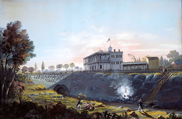 View of the Tunnel of the Harlem Railroad, ca. 1837. Creator: Nicolino Calyo