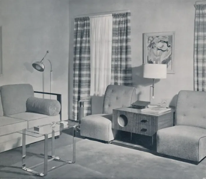 Framed Print : A view in a two-room apartment in the Keeler Building, Grand Rapids, Michigan, 1935 Framed Print : A view in a two-room apartment in the Keeler Building, Grand Rapids, Michigan, 1935