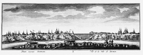View of Tyumen, ca 1735. Artist: Lursenius, Johann Wilhelm (1704-1771)