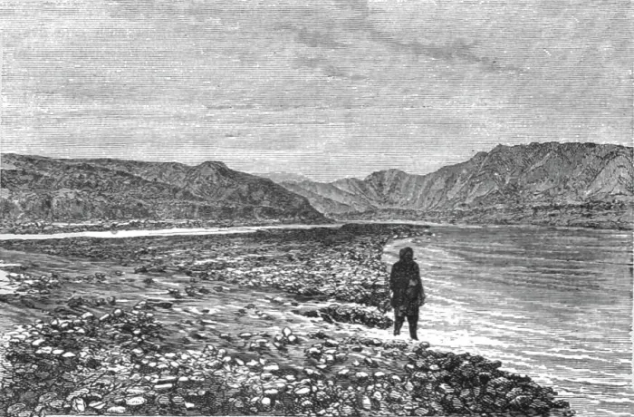 Framed Print : View of the Upper Course of the Jumna; Black Bear Shooting in the Himalayas, 1875. Creator: Unknown Framed Print : View of the Upper Course of the Jumna; Black Bear Shooting in the Himalayas, 1875. Creator: Unknown