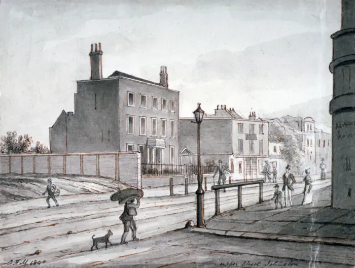 Framed Print : View of Upper Street, Islington, London, 1840. Artist: CH Matthews Framed Print : View of Upper Street, Islington, London, 1840. Artist: CH Matthews