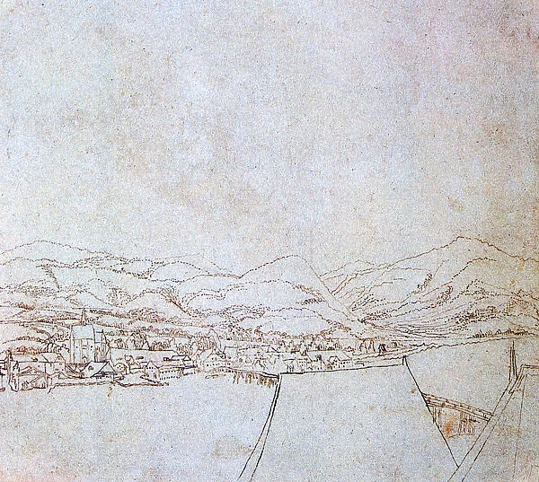 View of Urfahr, c1510-1553. Artist: Wolf Huber