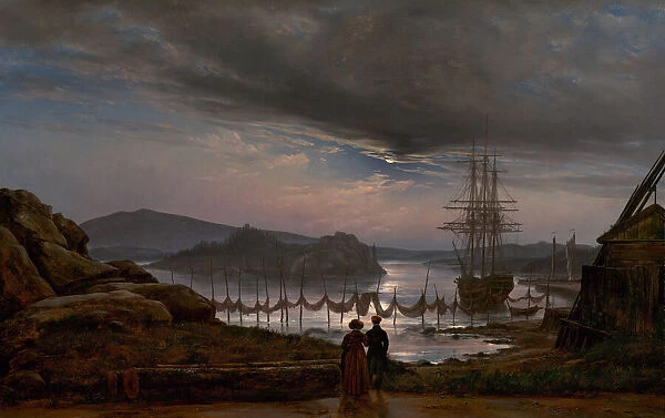 View from Vaekero near Christiania, 1827. Creator: Johan Christian Dahl
