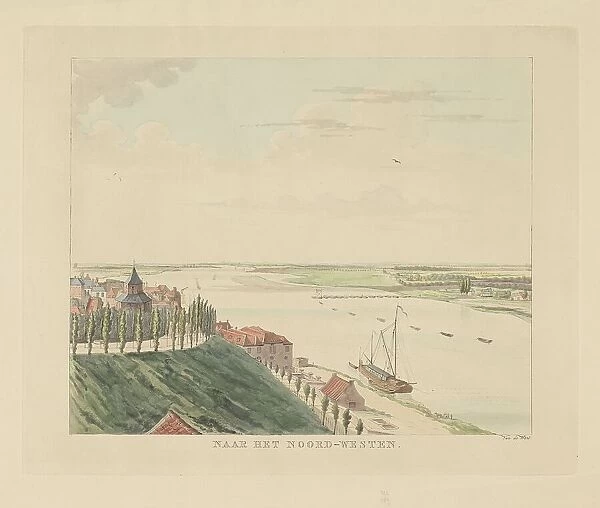 View of the Valkhof and the Waal northwest of Nijmegen, 1815-1824. Creator: Derk Anthony van de Wart