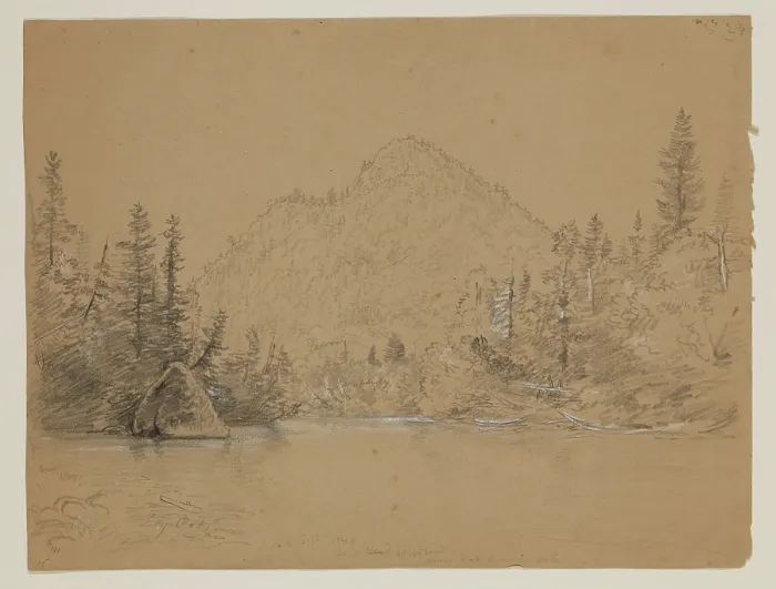 Framed Print : View of a Valley, 1846. Creator: Thomas Cole Framed Print : View of a Valley, 1846. Creator: Thomas Cole