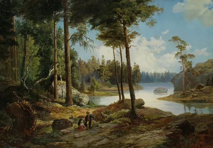 Framed Print : View from Värmdö, 1865. Creator: Charles XV, King of Sweden Framed Print : View from Värmdö, 1865. Creator: Charles XV, King of Sweden