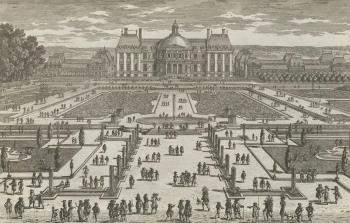 Framed Print : View of Vaux-Le-Vicomte, 1680s. 1680s. Creator: Adam Perelle Framed Print : View of Vaux-Le-Vicomte, 1680s. 1680s. Creator: Adam Perelle