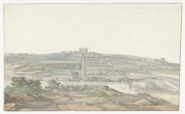 View of Vedala Palace of the Grand Master, located in the Boschetto, Malta, 1778. Creator: Louis Ducros