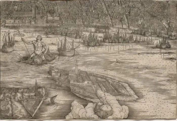 Framed Print : View of Venice, 1500. Creator: Jacopo de Barbari (Italian, 1440 / 50-before 1515) Framed Print : View of Venice, 1500. Creator: Jacopo de Barbari (Italian, 1440 / 50-before 1515)