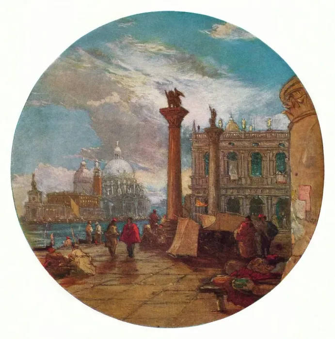 Framed Print : View in Venice, c1853