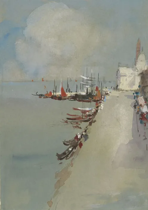 Framed Print : View of Venice with the Canal of Giudecca, 1831-1906. Creator: Hercules Brabazon Brabazon Framed Print : View of Venice with the Canal of Giudecca, 1831-1906. Creator: Hercules Brabazon Brabazon