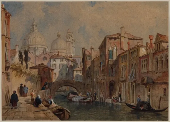 Framed Print : View of Venice: The Dome of Santa Maria della Salute…, 1853. Creator: Frank Dillon (British Framed Print : View of Venice: The Dome of Santa Maria della Salute…, 1853. Creator: Frank Dillon (British