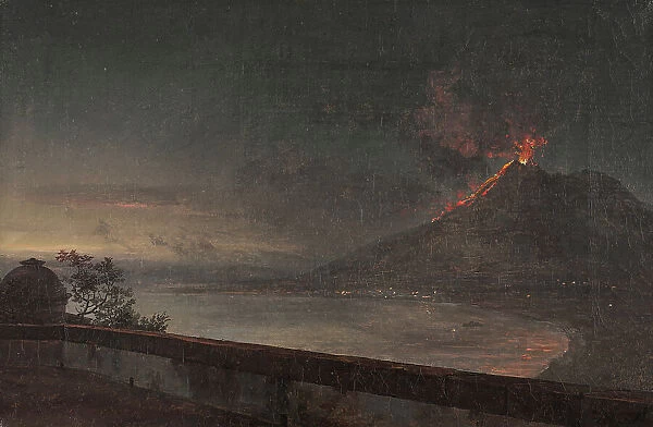 View of Vesuvius from Villa Quisisana, early-mid 19th century. Creator: Johan Christian Dahl