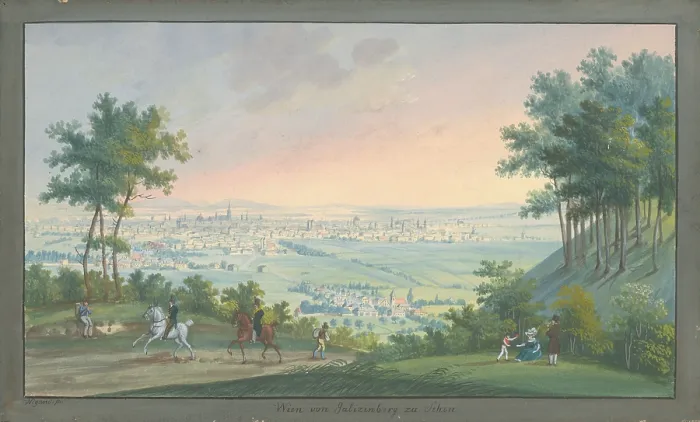 Framed Print : View of Vienna, 1800-1820. Creator: Balthasar Wigand Framed Print : View of Vienna, 1800-1820. Creator: Balthasar Wigand