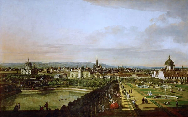 View of Vienna from the Belvedere, Between 1758 and 1761. Artist: Bellotto, Bernardo (1720-1780)