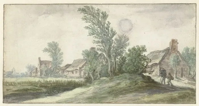 Framed Print : View of a village, c. 1627. Creator: Jan van Goyen Framed Print : View of a village, c. 1627. Creator: Jan van Goyen