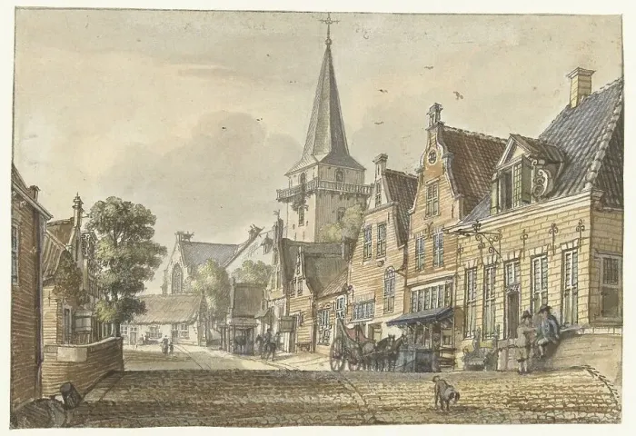 Framed Print : View in the village of Harmelen, 1749. Creator: Jan de Beyer Framed Print : View in the village of Harmelen, 1749. Creator: Jan de Beyer