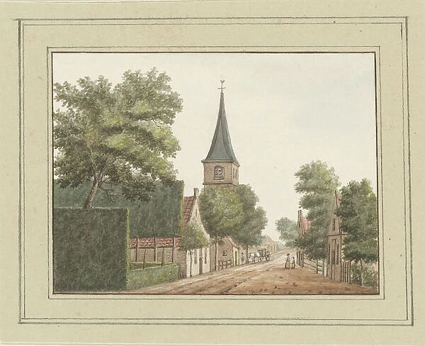View of the village of Heemskerk, c. 1752. Creator: Anon