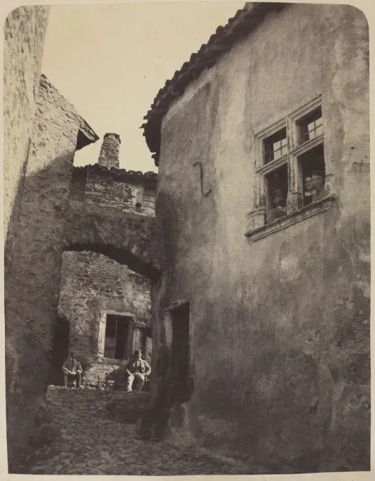 Framed Print : View of a Village, late 1850s. Creator: Domini (French, 1829-1895) Framed Print : View of a Village, late 1850s. Creator: Domini (French, 1829-1895)