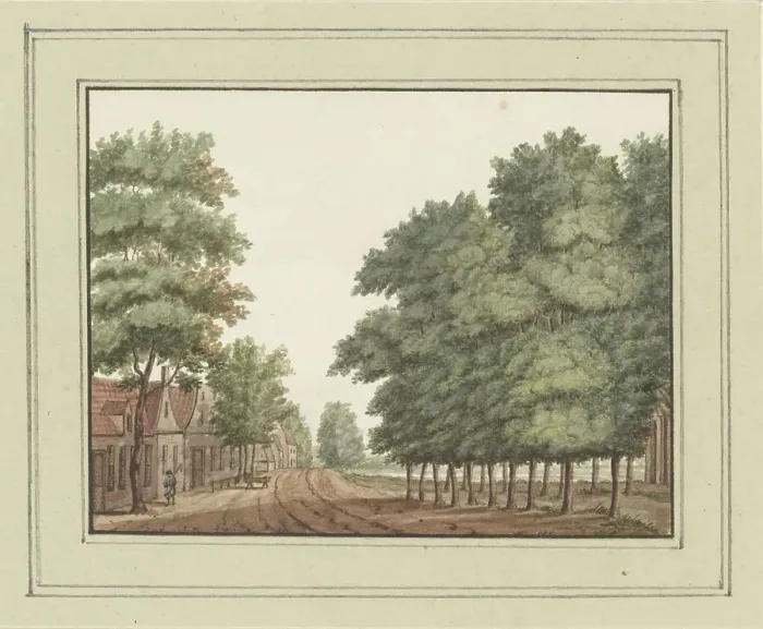 Framed Print : View of the village s-Graveland, c. 1757. Creator: Anon Framed Print : View of the village s-Graveland, c. 1757. Creator: Anon