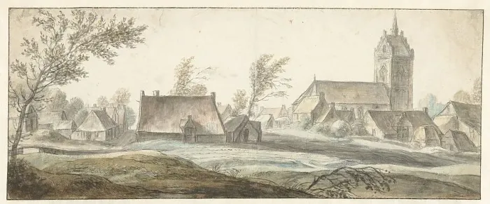 Framed Print : View of the village of Soest, 1619-1690. Creator: Anthonie Waterloo Framed Print : View of the village of Soest, 1619-1690. Creator: Anthonie Waterloo