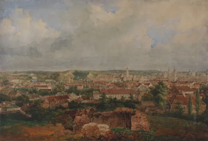 Framed Print : View of Vilna, 1840s