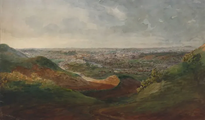 Framed Print : View of Vilna, 1848