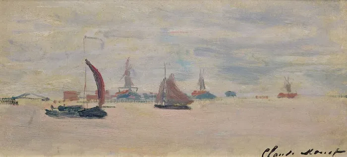 Framed Print : View of the Voorzaan, 1871. Creator: Monet, Claude (1840-1926) Framed Print : View of the Voorzaan, 1871. Creator: Monet, Claude (1840-1926)