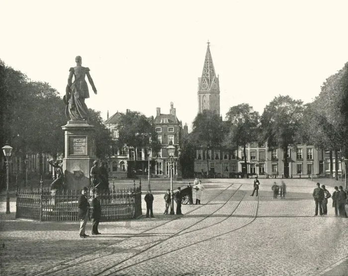 Framed Print : View of the Vyverberg Square, The Hague, Netherlands, 1895. Creator: Unknown Framed Print : View of the Vyverberg Square, The Hague, Netherlands, 1895. Creator: Unknown