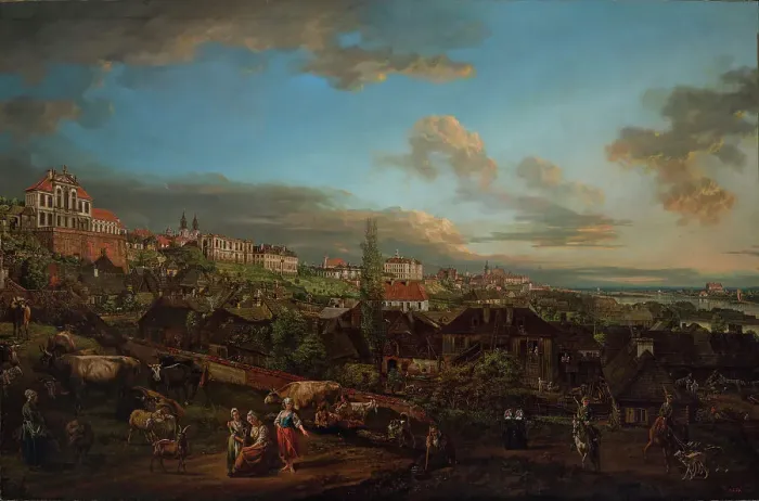 Framed Print : View of Warsaw with the Ordynacki Palace, 1772. Creator: Bellotto, Bernardo (1720-1780) Framed Print : View of Warsaw with the Ordynacki Palace, 1772. Creator: Bellotto, Bernardo (1720-1780)