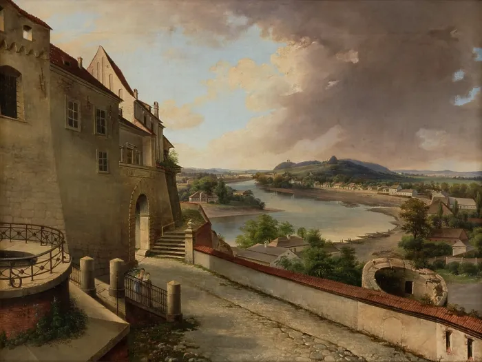 Framed Print : 'View from Wawel' by Jan Nepomucen Glowacki, 1848. Creator: Jan Nepomucen Glowacki