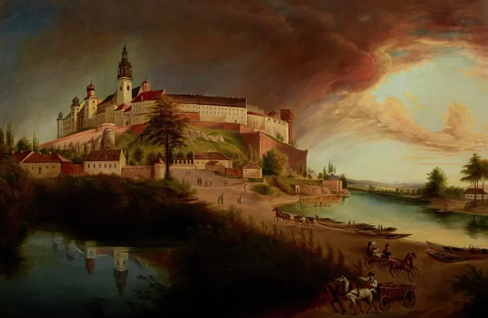 Framed Print : 'View of Wawel' by Jan Nepomucen Glowacki, 1876. Creator: Jan Nepomucen Glowacki Framed Print : 'View of Wawel' by Jan Nepomucen Glowacki, 1876. Creator: Jan Nepomucen Glowacki