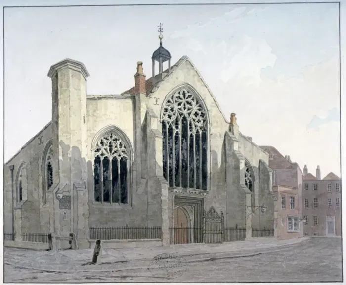 Framed Print : View of the west end of Austin Friars, City of London, c1780 Framed Print : View of the west end of Austin Friars, City of London, c1780