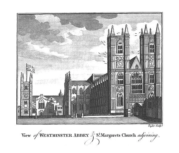 View of Westminster Abbey & St. Margarets Church adjoining. late 18th-early 19th century