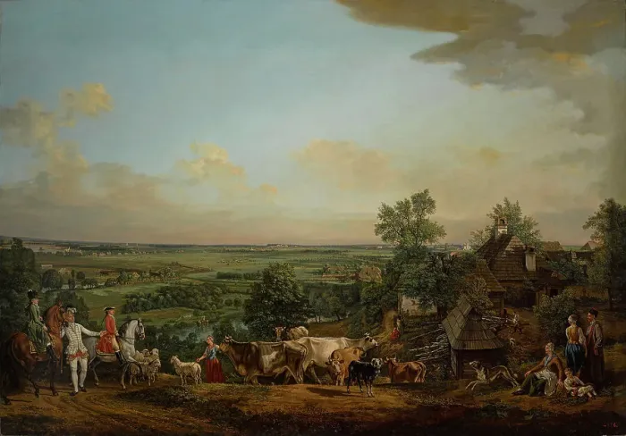 Framed Print : View of Wilanów meadows, 1775. Creator: Bellotto, Bernardo (1720-1780) Framed Print : View of Wilanów meadows, 1775. Creator: Bellotto, Bernardo (1720-1780)