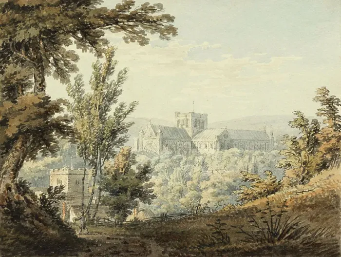 Framed Print : A View Of Winchester Abbey, 1793. Creator: Edward Dayes Framed Print : A View Of Winchester Abbey, 1793. Creator: Edward Dayes