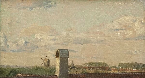 View from a Window in Toldbodvej Looking Towards the Citadel in Copenhagen, 1831-1834. Creator: Christen Købke