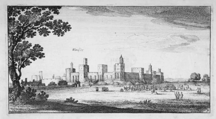Framed Print : View of Windsor Castle, Berkshire, 1644. Artist: Wenceslaus Hollar Framed Print : View of Windsor Castle, Berkshire, 1644. Artist: Wenceslaus Hollar