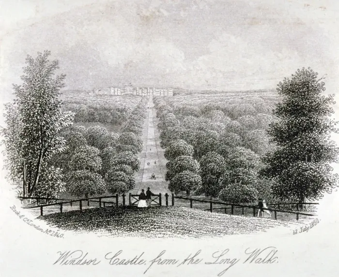 Framed Print : View of Windsor Castle from Windsor Great Park, Berkshire, 1860