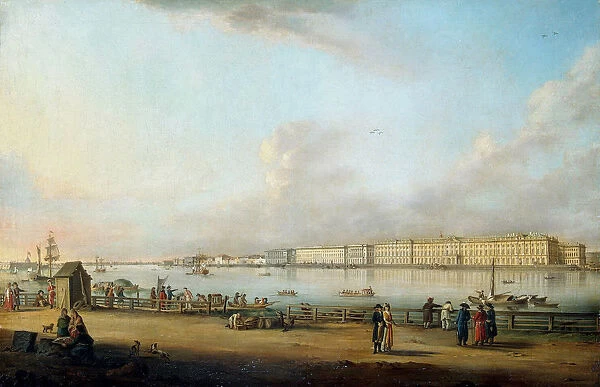 View of the Winter Palace of the Vasilyevsky Island, 1796. Artist: Mayr, Johann Georg, von (1760-1816)