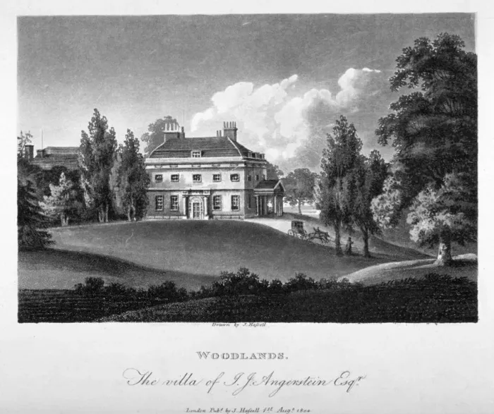 Framed Print : View of Woodlands House, Blackheath, Greenwich, London, 1804 Framed Print : View of Woodlands House, Blackheath, Greenwich, London, 1804
