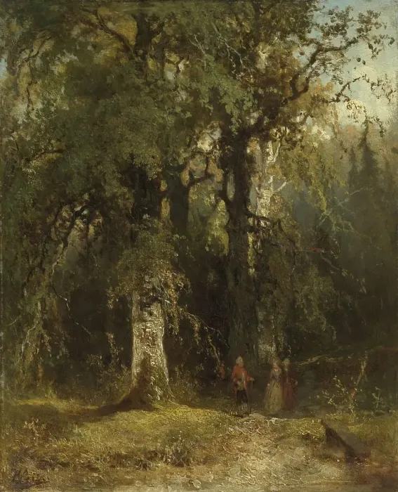 Framed Print : View in the Woods, c.1850-c.1890. Creator: Johannes Warnardus Bilders Framed Print : View in the Woods, c.1850-c.1890. Creator: Johannes Warnardus Bilders