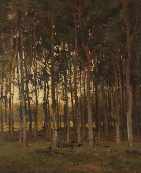 Framed Print : View in the Woods, c.1870-c.1904. Creator: Théophile de Bock Framed Print : View in the Woods, c.1870-c.1904. Creator: Théophile de Bock