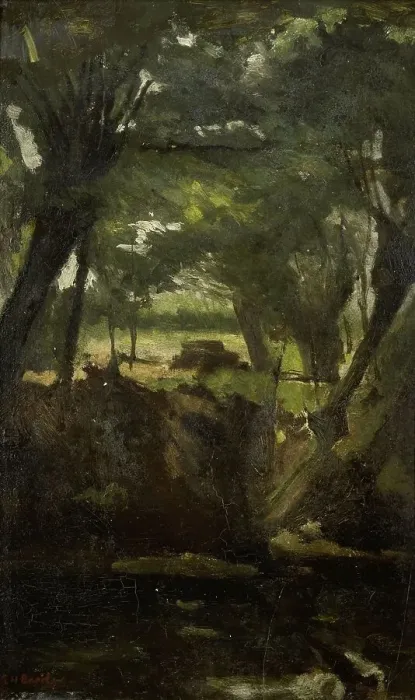 Framed Print : View in the Woods, c.1880-c.1923. Creator: George Hendrik Breitner Framed Print : View in the Woods, c.1880-c.1923. Creator: George Hendrik Breitner
