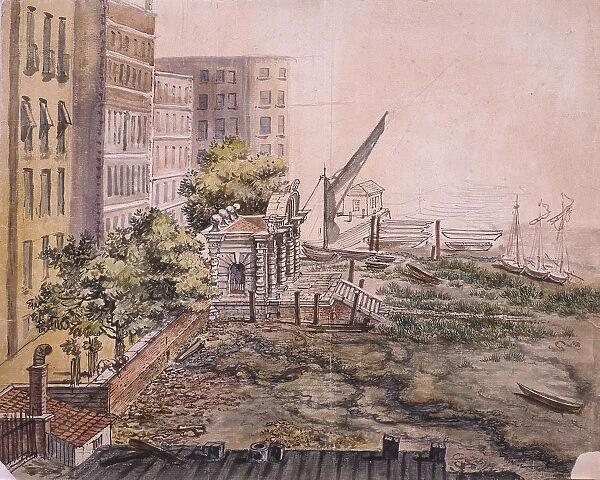 View of York Stairs, Westminster, 1809