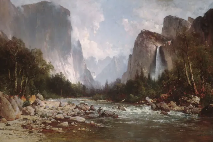 Framed Print : View of Yosemite Valley, 1885. Creator: Thomas Hill Framed Print : View of Yosemite Valley, 1885. Creator: Thomas Hill