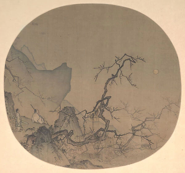 Viewing plum blossoms by moonlight, early 13th century. Creator: Ma, Yuan
