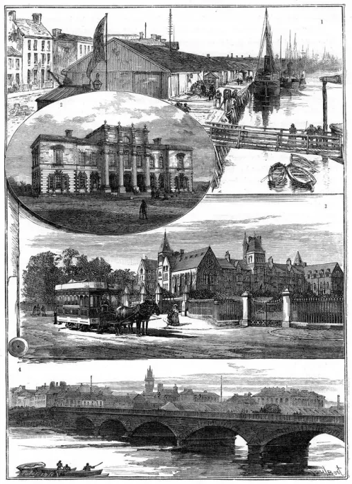 Framed Print : Views of Belfast, 19th century. Artist: Boot Framed Print : Views of Belfast, 19th century. Artist: Boot