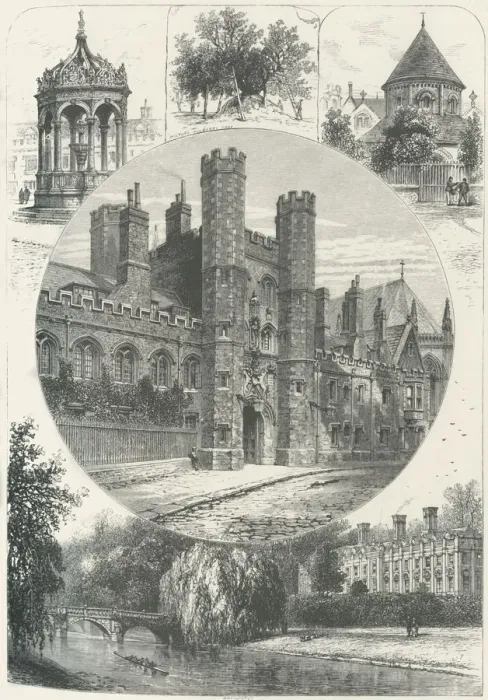 Framed Print : Views In and About Cambridge, c1870 Framed Print : Views In and About Cambridge, c1870